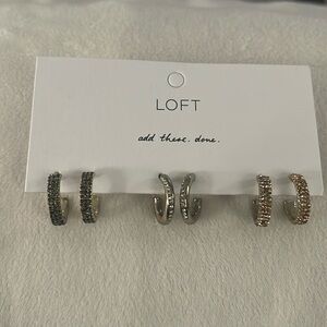 Loft Trio Pack of Small Hoop Earrings